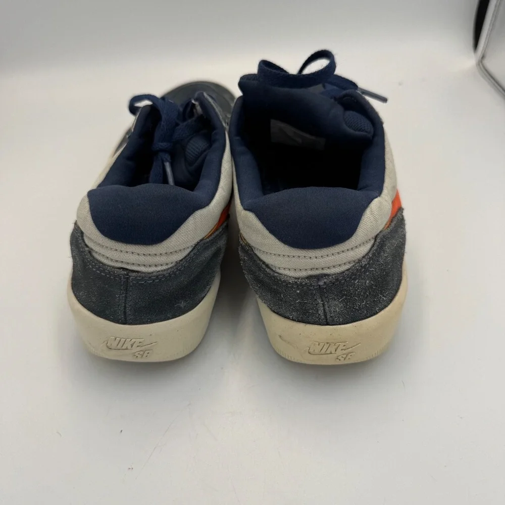 Nike SB Force 58 Mens Navy Grey Orange Skate Shoes DV5477-400 Size 11